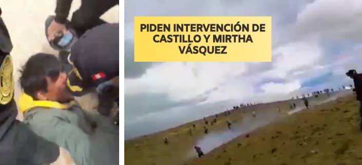 PNP reprime con dureza a comuneros de provincias del sur de Ayacucho que exigen el retiro de mineras