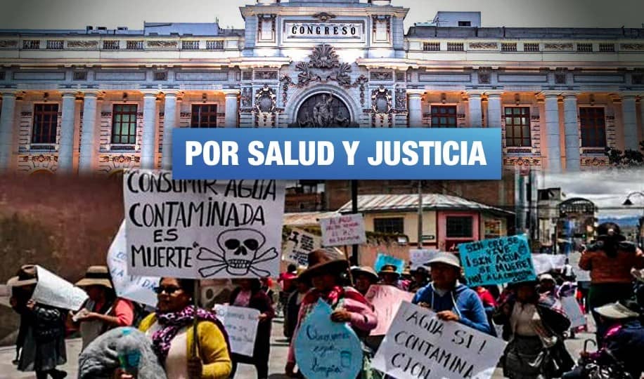 Personas afectadas por contaminación minera llegan a Lima para reclamar por su salud y el medioambiente